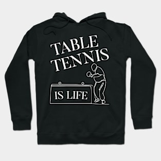 Abstract Table Tennis Player Hoodie